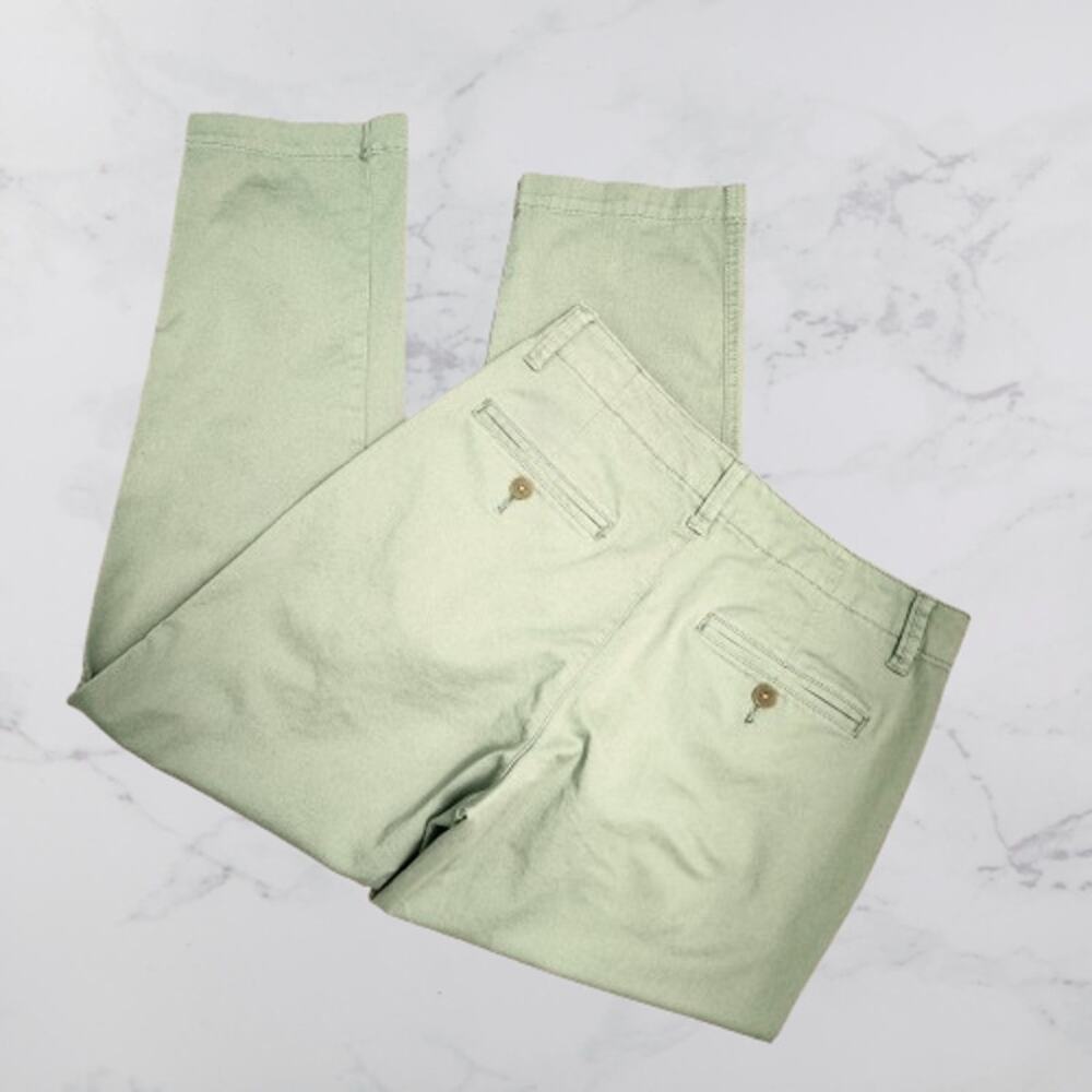 Lands' End Green Cropped Chino Pant Size 2